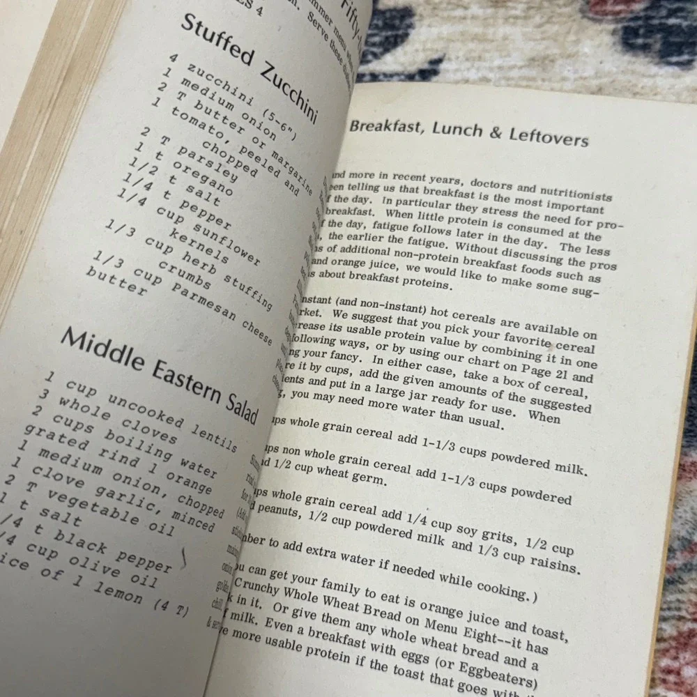 Cooking with‎ Conscience Cookbook Vegetarian Recipes World Hunger 1975